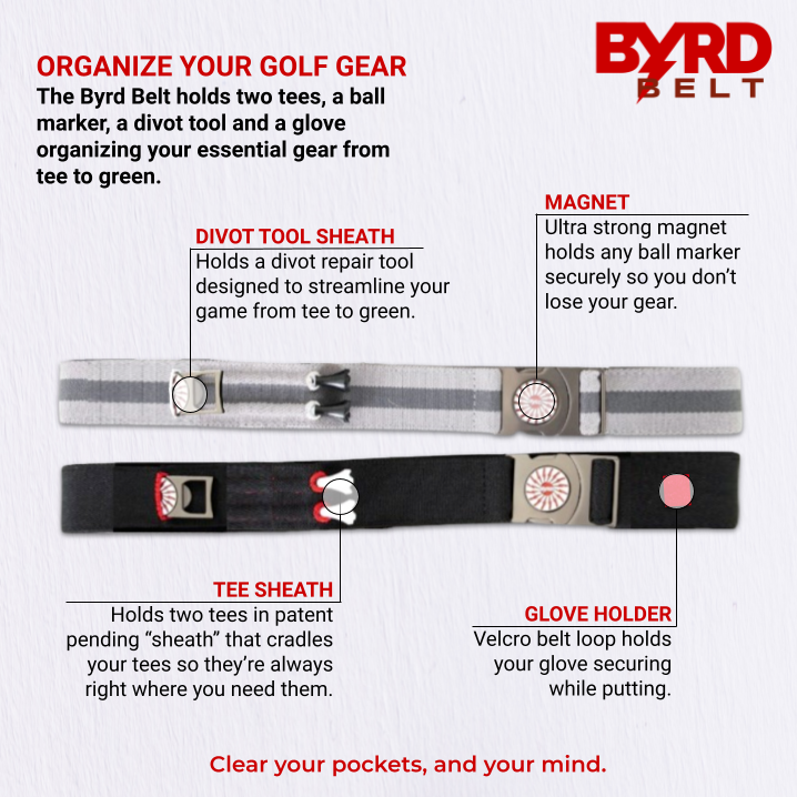 THE BYRD GOLF BELT - Gray Heron - The Byrd, LLC
