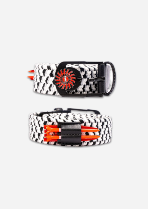 BRAIDED GOLF BELT ♠ Black/Grey/White - The Byrd, LLC